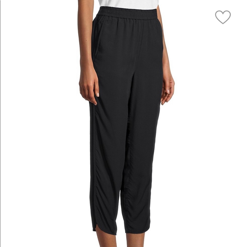 Madewell dolphin hem track trousers black pants size XS